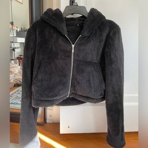 Vitality/Balance Athletica Cropped Sherpa Zip - midnight size small